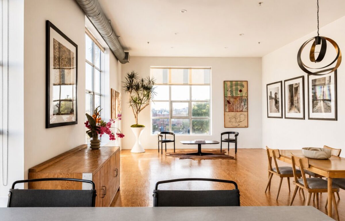 Living and dining area of the home
